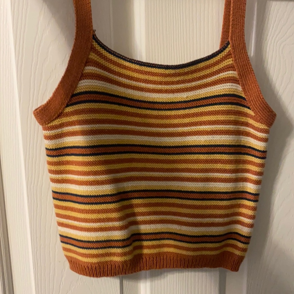 Multi color knit tank top